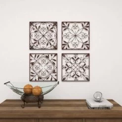 Rustic Metal Ornamental Wall Decor Set Of 4 Brown - Olivia & May 27 Rustic Metal Ornamental Wall Decor Set Of 4 Brown - Olivia & May -Online Home Decoration GUEST 6b8072de 1cd1 40ac a96c 702f170fdd5d
