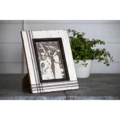 Rustic Black Plaid 5x7 Inch White Wood Decorative Picture Frame - Foreside Home & Garden -Online Home Decoration GUEST 6bea807b 23ab 4a6e a555 7a27bf55c50c