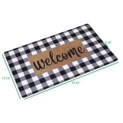 Mind Reader Polyester Buffalo Check Design Doormat With Non-Slip Rubber Bottom, Checkers Mat, Checkers Welcome, 17.72" X 29.45" -Online Home Decoration GUEST 6d2bda65 b3dc 4720 86bb 8c82899b13b6