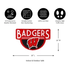 Evergreen University Of Wisconsin-Madison Indoor Outdoor Natural Shaped Coir Doormat 1'6"x2'4" Multicolored -Online Home Decoration GUEST 6d6a7792 9444 43b3 ad02 b62a6e7315ed