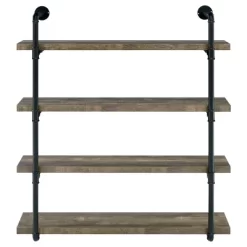 39" Elmcrest 4 Shelf Wall Bookcase With Black Frame - Coaster -Online Home Decoration GUEST 6dd3ff63 2cd3 433d aaa8 dff71ee8aa1c
