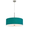24" Lonoke Pendant Fixture With Hardback Linen Drum Shade Aqua Blue - Cal Lighting -Online Home Decoration GUEST 6df29a5d 0d17 4548 8215 25a41f7d75f5