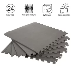 Foam Flooring Tiles 24-Pack Interlocking EVA Foam Pieces Non-Toxic Floor Padding For Playroom Gym Or Basement By Stalwart (Gray) 10 Foam Flooring Tiles 24-Pack Interlocking EVA Foam Pieces Non-Toxic Floor Padding For Playroom Gym Or Basement By Stalwart (Gray) -Online Home Decoration GUEST 6e711ccf 1fac 49cc a1ac d71b020a5a99