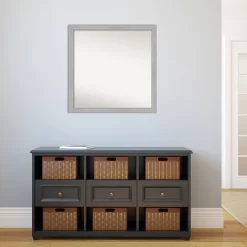 29" X 29" Non-Beveled Vista Brushed Nickel Narrow Wall Mirror - Amanti Art -Online Home Decoration GUEST 6e820f26 ad1e 4adf ad64 598434e7805a