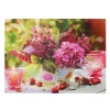 Northlight LED Lighted Candles And Pink Floral Arrangement With Berries Canvas Wall Art 11.75" X 15.75" -Online Home Decoration GUEST 70007d4a b364 41ca 8013 4af91c808f52