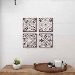 Rustic Metal Ornamental Wall Decor Set Of 4 Brown - Olivia & May 26 Rustic Metal Ornamental Wall Decor Set Of 4 Brown - Olivia & May -Online Home Decoration GUEST 738bb5e6 87d4 46ab 8cca b3290648f3c5