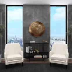 Metal Plate Wall Decor With Moroccan Pattern Gold - Olivia & May -Online Home Decoration GUEST 778eef27 0d6f 4625 afc0 d90c24f391ad