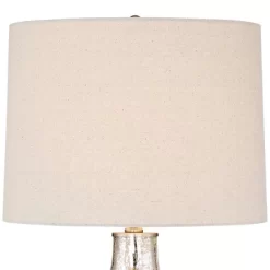 360 Lighting Waylon Modern Table Lamp 28" Tall Textured Mercury Glass Off White Tapered Drum Shade For Bedroom Living Room Bedside Nightstand Office 11 360 Lighting Waylon Modern Table Lamp 28" Tall Textured Mercury Glass Off White Tapered Drum Shade For Bedroom Living Room Bedside Nightstand Office -Online Home Decoration GUEST 78e484cc 8f76 4878 86e2 89516aa1d308