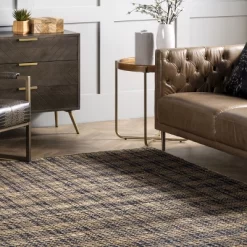 NuLOOM Danica Hand Woven Plaid Jute Area Rug -Online Home Decoration GUEST 7be8b341 e755 4744 a389 72f8837301d4