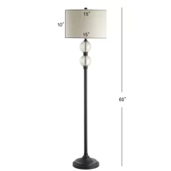 60" Glass/Metal January Floor Lamp (Includes LED Light Bulb) Black - JONATHAN Y -Online Home Decoration GUEST 7c07154b ed48 4715 9cef 79b1418d04bd