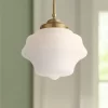 Possini Euro Design Soft Gold Mini Pendant Light 11" Wide Modern Schoolhouse Opal Glass Shade For Dining Living Room House Island -Online Home Decoration GUEST 7d189053 fd24 40d7 b9f0 cb3d893e41ff
