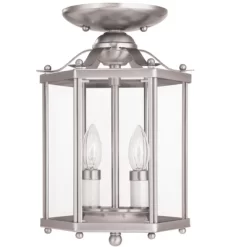 Sea Gull Lighting Bretton 2 Light Brushed Nickel Ceiling Fixture