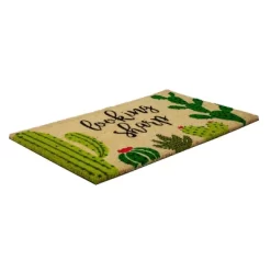1'4" X 2'4" Looking Sharp Cactus Indoor/Outdoor Doormat Green/Black - Entryways