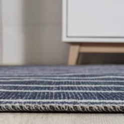 Rand Distressed Ticking Stripe Machine-Washable Area Rug - JONATHAN Y -Online Home Decoration GUEST 80e2e0cb b796 49bc a422 d4a88b67a092