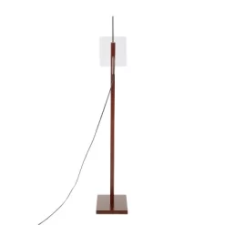 Arturo Contemporary Floor Lamp With Walnut Wood And Fabric Shade White (Includes LED Light Bulb) - LumiSource -Online Home Decoration GUEST 82403e41 5acf 41b5 8cc8 ecdb7ad3fd08