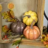 Northlight Set Of 3 Orange, Yellow And Brown Crackle Finish Fall Harvest Pumpkins 4" -Online Home Decoration GUEST 832bad0f da01 4609 a2eb 3de02afc2cb7