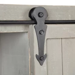 Decorative Wood Wall Storage Cabinet With 2 Sliding Barn Doors Rustic Gray - Kate & Laurel All Things Decor -Online Home Decoration GUEST 85730f5d f6c3 4e46 a79c 0b77a320141b