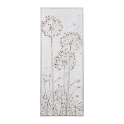 Set Of 2 Metal Decorative Wall Décor With Flowers White - Storied Home -Online Home Decoration GUEST 870c559e a27a 4d71 8d80 7787145ed8c4