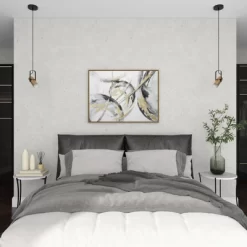 Contemporary Canvas Abstract Framed Wall Art With Gold Frame Gold - CosmoLiving By Cosmopolitan -Online Home Decoration GUEST 87e0b71a 7694 43ee aaa4 a1045864c058