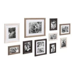 10pc Bordeaux Frame Box Set White/Black/Natural Wood - Kate And Laurel