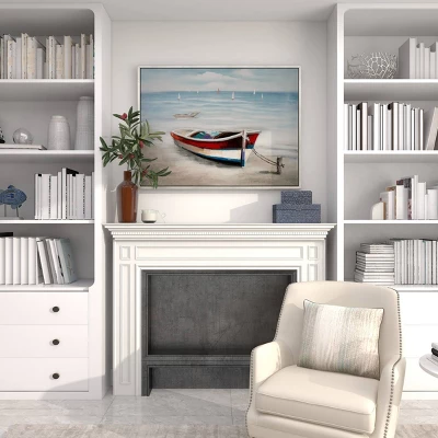 Canvas Sail Boat Framed Wall Art With Silver Frame - Olivia & May 15 Canvas Sail Boat Framed Wall Art With Silver Frame - Olivia & May - Image 13