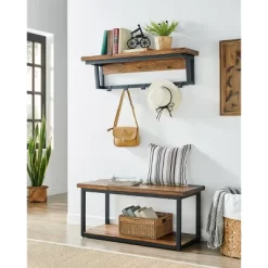 Claremont Rustic Wood Coat Hook With Shelf Dark Brown - Alaterre Furniture 13 Claremont Rustic Wood Coat Hook With Shelf Dark Brown - Alaterre Furniture -Online Home Decoration GUEST 88eccc16 b51c 463b afa1 5a0543c2d351