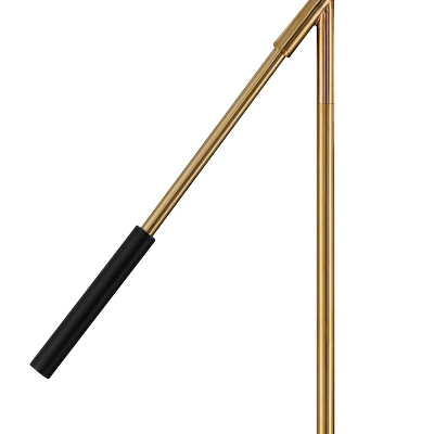 Possini Euro Design Modern Arc Floor Lamp 63 1/2" Tall Warm Gold Black Metal Milky White Glass Shade For Living Room Reading House 5 Possini Euro Design Modern Arc Floor Lamp 63 1/2" Tall Warm Gold Black Metal Milky White Glass Shade For Living Room Reading House - Image 3