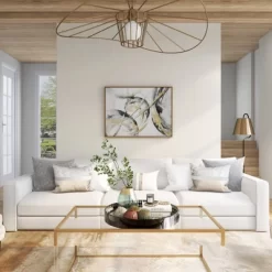 Contemporary Canvas Abstract Framed Wall Art With Gold Frame Gold - CosmoLiving By Cosmopolitan -Online Home Decoration GUEST 8d007e43 2a90 4c57 bbfc 4a42d5045b7d