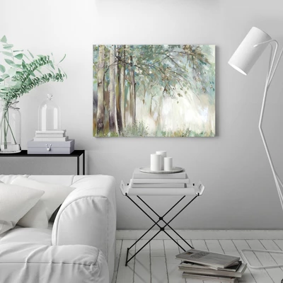 Americanflat Silver Leaves By PI Creative Art Unframed Canvas Wall Art 3 Americanflat Silver Leaves By PI Creative Art Unframed Canvas Wall Art