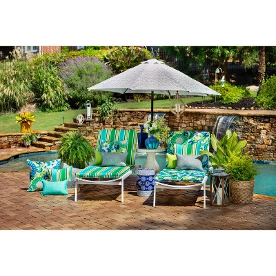 Aruba Stripe 2pc Outdoor Throw Pillows - Pillow Perfect 4 Aruba Stripe 2pc Outdoor Throw Pillows - Pillow Perfect - Image 2