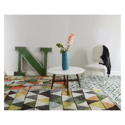 3'6"x5'6" Geometric Tufted Accent Rug Green - Novogratz By Momeni -Online Home Decoration GUEST 920d38fb ef9d 40ea 90ea 02cc3e229b84