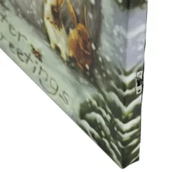 Northlight LED Lighted Snowman And Reindeer Christmas Canvas Wall Art 15.75" X 11.75" -Online Home Decoration GUEST 926519e8 6157 44bd b3be fbed05ffa953