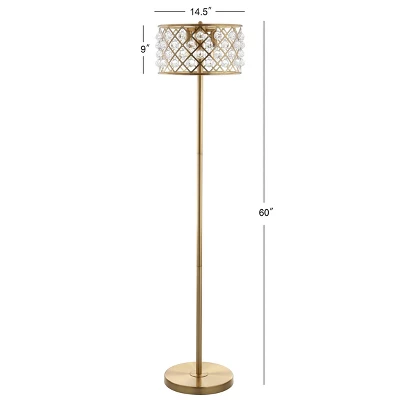 60" Crystal/Metal Elizabeth Floor Lamp (Includes LED Light Bulb) - JONATHAN Y 5 60" Crystal/Metal Elizabeth Floor Lamp (Includes LED Light Bulb) - JONATHAN Y - Image 3