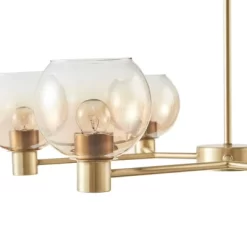 Blaire 6-light Ombre Globe Chandelier Antique Brass/Amber - Ink+Ivy -Online Home Decoration GUEST 94c64735 f524 477f 8ef3 578b49dc57d5