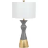 (Set Of 2) 30.5" Iris Table Lamp Gray/Gold (Includes CFL Light Bulb) - Safavieh -Online Home Decoration GUEST 9684c569 e895 4556 a8b8 345de8ecaf8f
