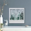 Northlight LED Lighted Let It Snow Winter Forest Christmas Canvas Wall Art 10" X 10"