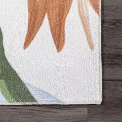 NuLOOM Nevaya Machine Washable Floral Leaves Area Rug -Online Home Decoration GUEST 9a415147 b03a 40c9 be7a 089fff4c705a