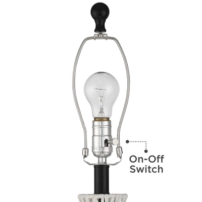 360 Lighting San Carlos Modern Coastal Table Lamp 29 1/2" Tall Ivory Rope Wicker White Fabric Drum Shade For Bedroom Living Room Bedside Nightstand 6 360 Lighting San Carlos Modern Coastal Table Lamp 29 1/2" Tall Ivory Rope Wicker White Fabric Drum Shade For Bedroom Living Room Bedside Nightstand - Image 4