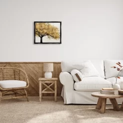 Stupell Industries Traditional Tree With Autumn Leaves Over Neutral