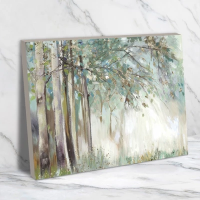 Americanflat Silver Leaves By PI Creative Art Unframed Canvas Wall Art 4 Americanflat Silver Leaves By PI Creative Art Unframed Canvas Wall Art - Image 2