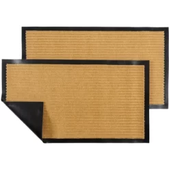 KAF Home Set Of 2 Ribbed Door Mat | 17 X 30 Inches, Durable Indoor Outdoor Entry Way Rug | Perfect For Mud-Rooms, High Traffic Areas, Garages, Storefronts, And Everyday Home Use -Online Home Decoration GUEST a05034c3 57bd 4109 ac34 34a2476404cb