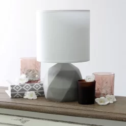 Geometric Concrete Lamp With Shade White - Simple Designs -Online Home Decoration GUEST a0e06b1b 9c84 4136 9b7d 20f7cebcecec