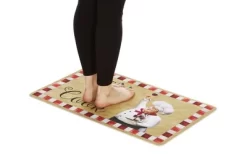 J&V TEXTILES 18" X 30" Cushioned Kitchen Floor Standing Mat (Kiss The Cook)