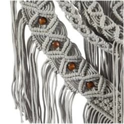 Cotton Macrame Intricately Weaved Wall Decor With Beaded Fringe Tassels - Olivia & May -Online Home Decoration GUEST a327d92d 6378 4a8c 8e90 1a205611954b