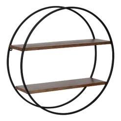 24" Diameter Sequoia Wood And Metal Round Wall Shelf - Kate & Laurel All Things Decor -Online Home Decoration GUEST a3fb1e05 6807 4381 baff 5fe72a0f94e9