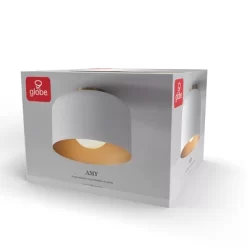 Amy 1-Light Matte White Flush Mount Ceiling Light With Inner Frosted Glass Shade - Globe Electric -Online Home Decoration GUEST a44f2acc bc27 4e26 b91f e2f30ac22639