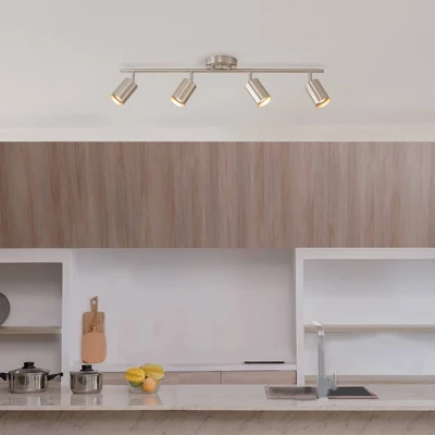 Pratt 4-Light Brushed Nickel Finish Track Lighting - Globe Electric 4 Pratt 4-Light Brushed Nickel Finish Track Lighting - Globe Electric - Image 2