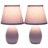 9.45" 2pk Petite Ceramic Oblong Bedside Table Desk Lamps With Matching Tapered Drum Shade Purple - Creekwood Home 2 9.45" 2pk Petite Ceramic Oblong Bedside Table Desk Lamps With Matching Tapered Drum Shade Purple - Creekwood Home -Online Home Decoration GUEST a74cec06 856c 4466 a20b 2eaf3aa3dae5