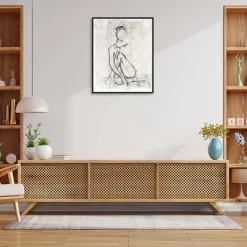 23" X 28" Embellished Contour Sketch II By Ethan Harper Framed Canvas Wall Art Print - Amanti Art -Online Home Decoration GUEST a985d6b0 129b 421f a074 def8fb69a47e