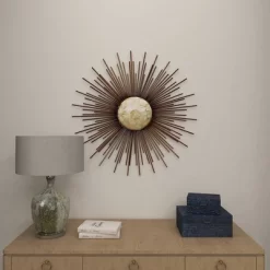 Metal Sunburst Wall Decor With Capiz Accent Gold - Olivia & May -Online Home Decoration GUEST a9912f13 d8f7 4e43 8cb2 85658ebf38e9